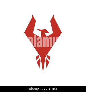 Abstract phoenix logo design template. Majesty abstract Phoenix logo designs concept vector, Flying Eagle logo template Stock Vector