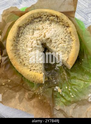 cheese with worms or casu martzu, typical Sardinian cheese Stock Photo