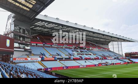 Villa Park, Birmingham on Sunday 29th September 2024. A general view of the ground during the Barclays FA Women's Super League match between Aston Villa and Tottenham Hotspur at Villa Park, Birmingham on Sunday 29th September 2024. (Photo: Stuart Leggett | MI News) Credit: MI News & Sport /Alamy Live News Stock Photo