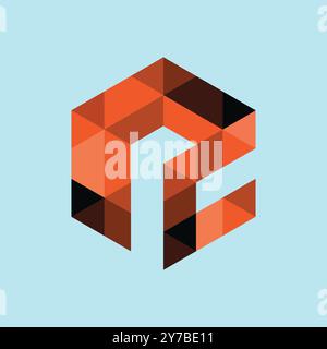 Business and Marketing Letter PC and CP Logo Design Stock Vector