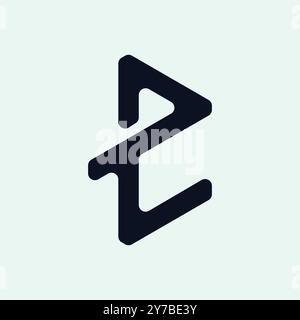 Business and Marketing Letter PC and CP Logo Design Stock Vector