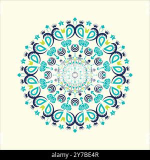 Mandala Floral ornament design Stock Vector