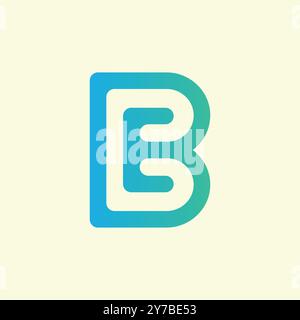 Modern and Stylish B Letter Logo Design Stock Vector