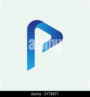 Creative and Modern Business Letter Logo P Stock Vector