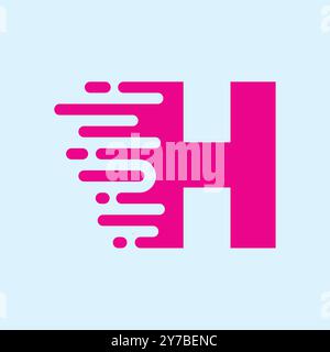 H Letter Logo Design Stock Vector