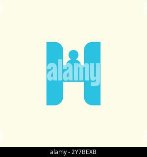 H Letter Logo Design Stock Vector