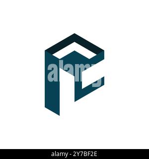 Business and Finance Creative Modern Letter Logo CP and PC Stock Vector