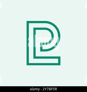 PL and LP Letter Logo Design Stock Vector