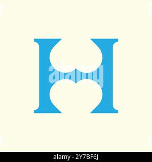 H Letter Logo Design Stock Vector