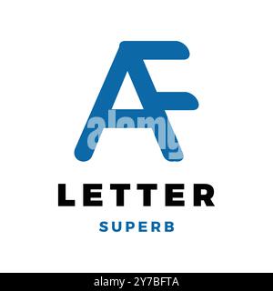 Initial Letter AF Icon Logo Design Template Stock Vector