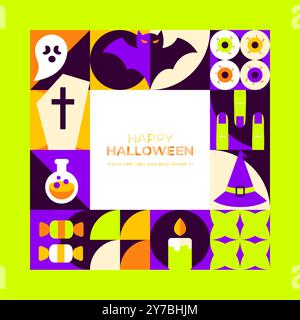 Halloween Square Concept Stock Vector