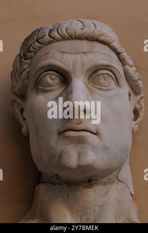 Hand from a giant statue of Constantine at the Capitoline Museum in ...