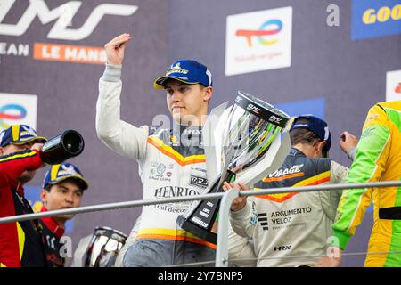 HENRION Gillian (fra), Team Virage, Ligier JS P320 - Nissan, portrait podium during the 4 Hours of Mugello 2024, 5th round of the 2024 European Le Mans Series on the Mugello Circuit from September 26 to 29, 2024 in Scarperia e San Piero, Italy Stock Photo