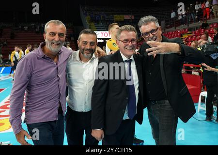 Angelo Ranaa Gino Sirci president of Sir Susa Vim Perugia during Quarter Final of ...