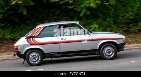 Milton Keynes,UK - Sept 29th 2024: 1979 Austin Allegro equipe  car driving on a British road Stock Photo