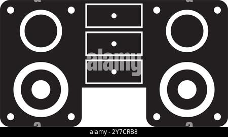 sound system icon vector illustration logo design Stock Vector
