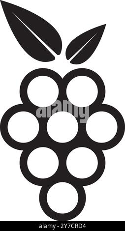 Grape fruit icon,vector illustration logo design Stock Vector