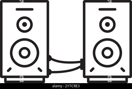 sound system icon vector illustration logo design Stock Vector