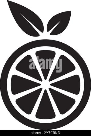 orange fruit icon vector illustration logo design Stock Vector