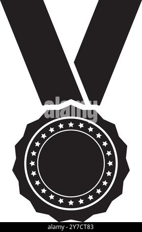 medal icon vector illustration logo design Stock Vector