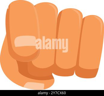Cartoon hand with finger pointing directly at viewer in an accusatory way Stock Vector