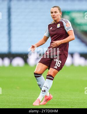 Villa Park, Birmingham on Sunday 29th September 2024. #16, Noelle Maritz of Aston Villa during the Barclays FA Women's Super League match between Aston Villa and Tottenham Hotspur at Villa Park, Birmingham on Sunday 29th September 2024. (Photo: Stuart Leggett | MI News) Credit: MI News & Sport /Alamy Live News Stock Photo