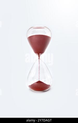 Hourglass clock isolated on white background Stock Photo