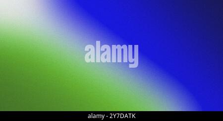 Grainy gradient, blue and green abstract background Stock Photo