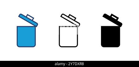 Trash icon vector. trash can icon. delete icon vector. garbage Stock Vector