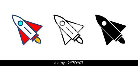 Rocket icon vector. Startup icon vector. Stock Vector
