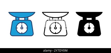 Scales icon vector. Weight scale icon Stock Vector