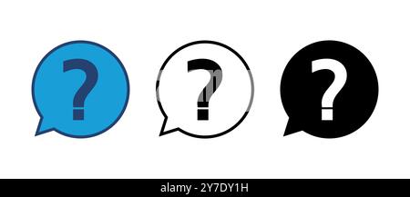 Question icon vector. question mark icon vector. Stock Vector