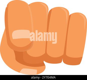 Cartoon hand with finger pointing directly at viewer in an accusatory way Stock Vector