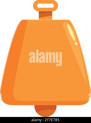 Cartoon bell ringing loudly creating a sound effect for animation or video game Stock Vector