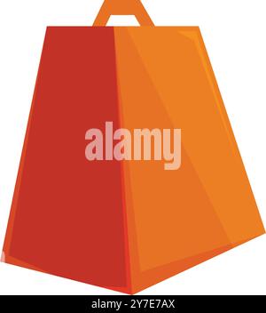 This orange cowbell is typically used by a bandleader or musician to keep the band in sync Stock Vector