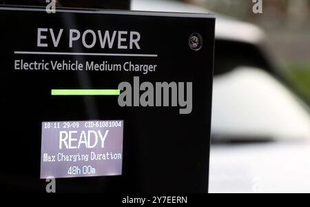 Electrical Vehicle Charger, Hong Kong, China. Stock Photo