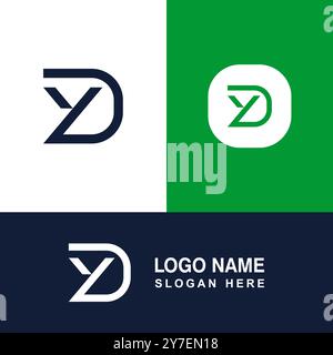 Professional YD or DY logo design. Stock Vector
