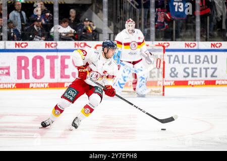 Alexander Blank (24, Düsseldorfer EG, DEG ), Nuernberg Ice Tigers vs. Duesseldorfer EG, Eishockey, Penny DEL, 4. Spieltag, 29.09.2024, Foto: Eibner-Pressefoto/Thomas Hahn Stock Photo