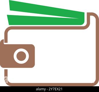 Wallet icon logo design template Stock Vector