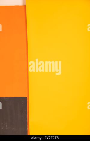 Yellow Orange Grey Wall Background Stock Photo