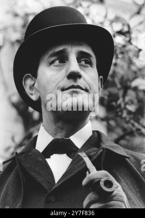 Douglas Wilmer plays Sherlock Holmes in BBC TV Series. 2nd April 1965 Stock Photo