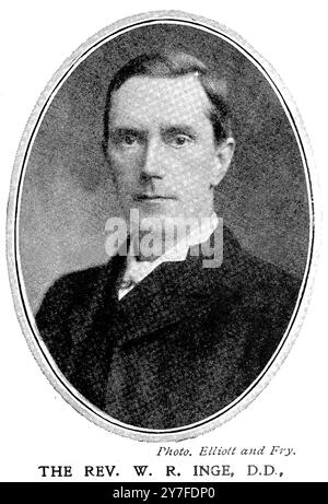 The Rev. William Ralph Inge, D.D. Professor of Divinity at Cambridge. Appointed Dean of St.Paul's.  1911 Stock Photo