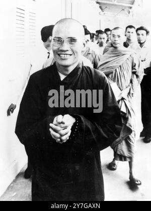 BUDDHIST LEADER CHAU THICH TAM AT SAIGON PRESS CONFERENCE  /  ;  2 DECEMBER 1964 Stock Photo