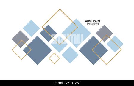Luxury abstract composition with gold triangles. Stock Vector