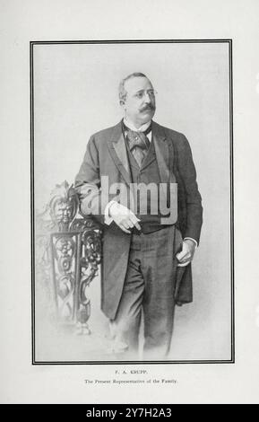 Friedrich Alfred Krupp portrait from the Article THE FOUNDERS OF THE KRUPP ESTABLISHMENTS. By E. Schrodter. from The Engineering Magazine Devoted to Industrial Progress Volume XX 1900 - 1901  The Engineering Magazine Co Stock Photo