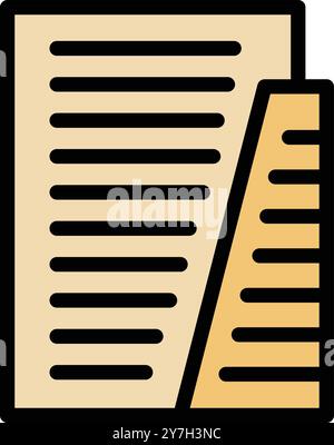 Architectural project being designed with paper and ruler, probably for an apartment or office building Stock Vector