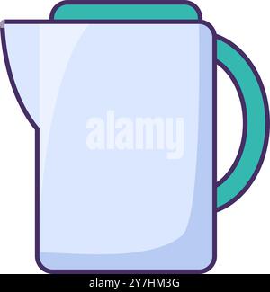 Vector tea pot in an outline style. Beverage container for picnics, banquettes, public institutions, and catering establishments. The icon is suitable Stock Vector