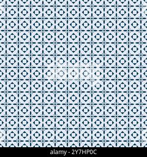 Tile seamless pattern with flower and geometric design Stock Vector