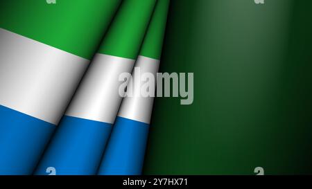 Folded map of Sierra Leone in three different versions. Vector map of ...