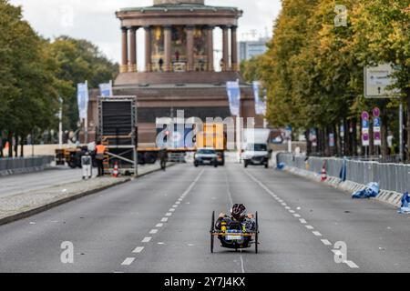 Berlin, Germany. 29th Sep, 2024. A handbike seen after finishing the race of the BMW-Berlin Marathon in Berlin. (Photo by Nicholas Muller/SOPA Images/Sipa USA) Credit: Sipa USA/Alamy Live News Stock Photo